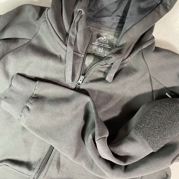 Helikon-Tex Hoodie Mens M Gray Full Zip Outdoor Urban Tactical Lite Workwear - Picture 1 of 7